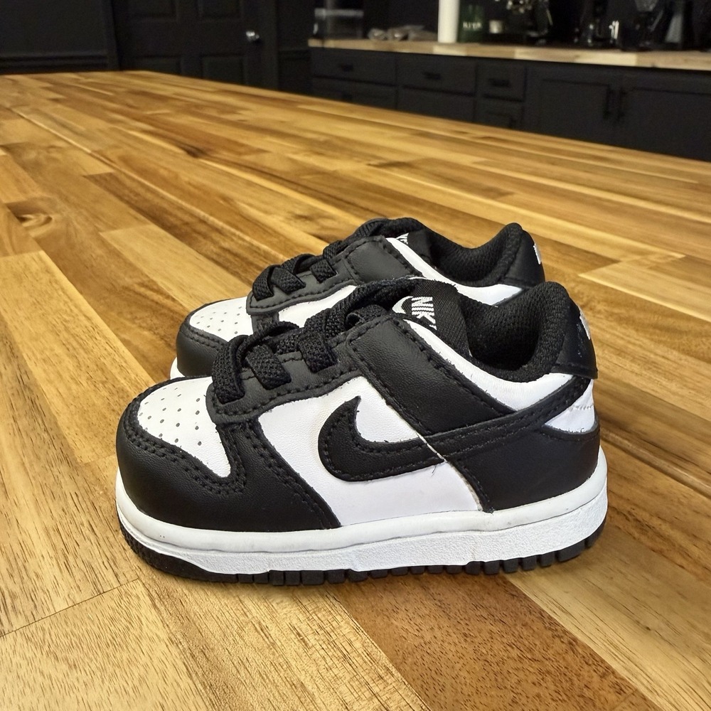 Nike Dunk Low Panda TD Unisex Shoe Size 4c Black White CW1589-100